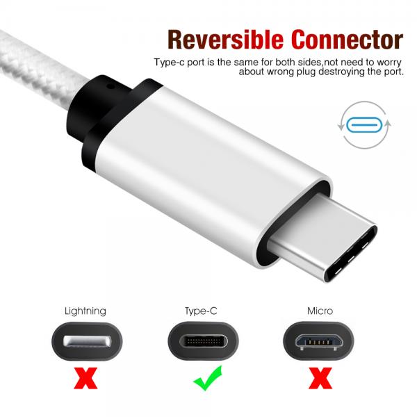 Picture of Type-C to Type-C 5Gbps 60W usb cable（sliver）